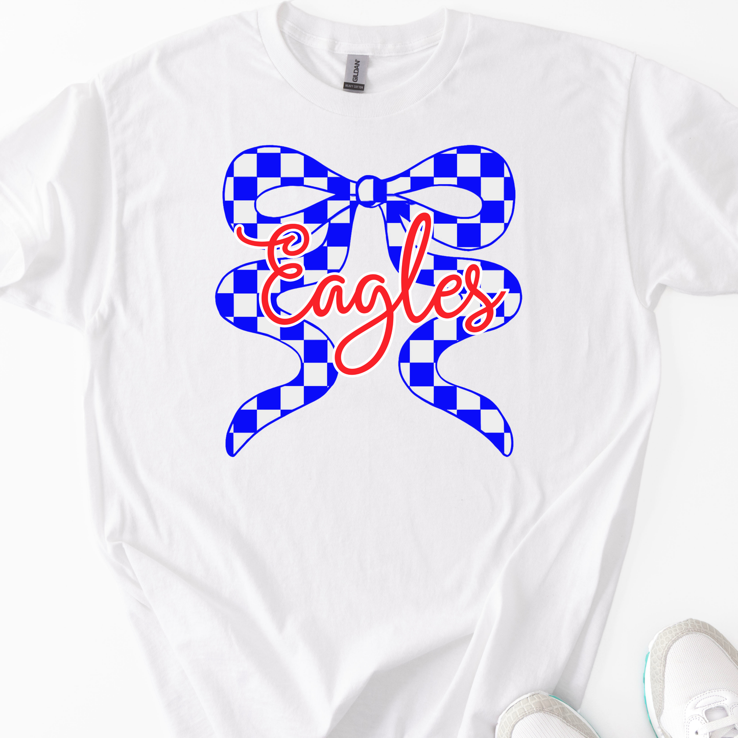 Eagles Checkered Bow