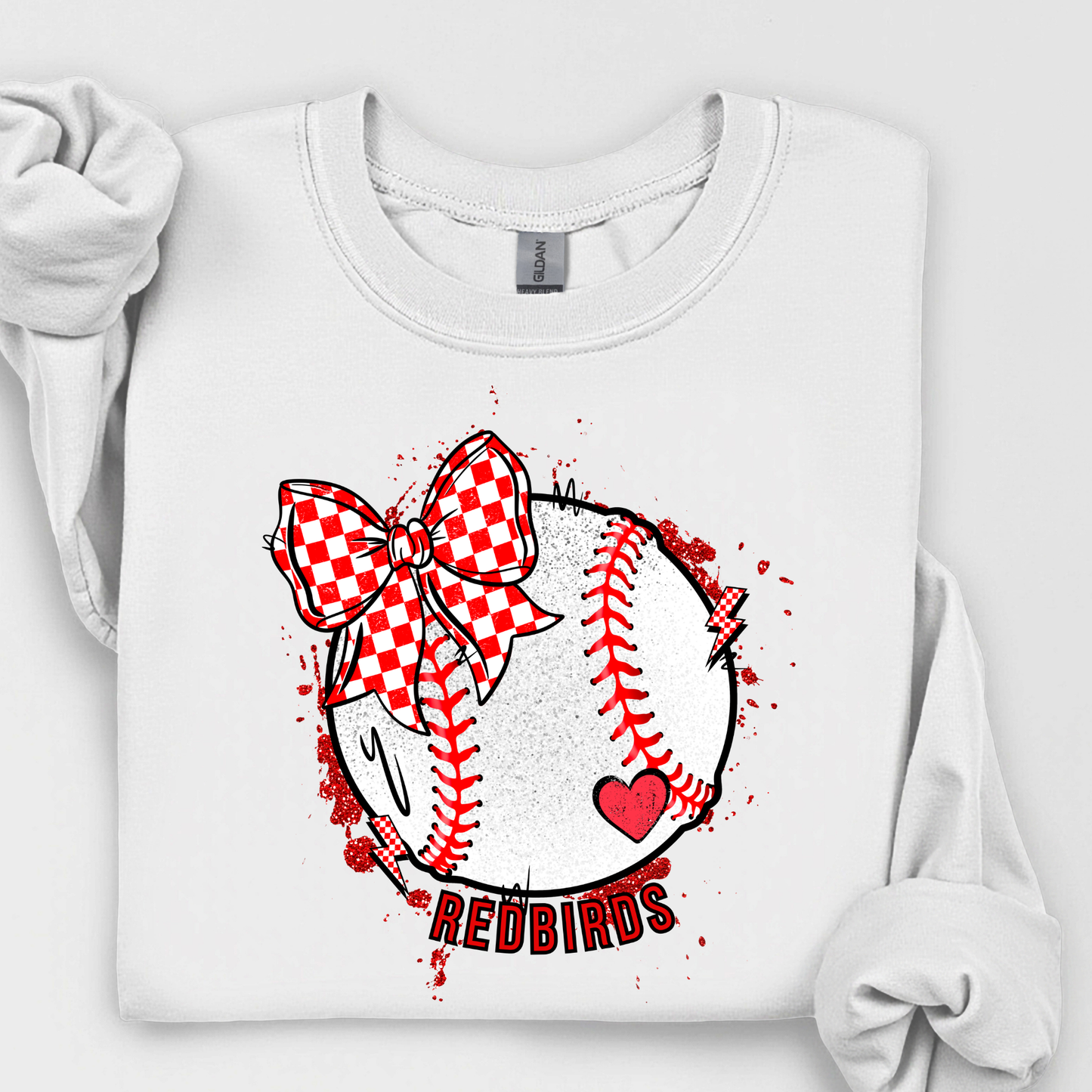 Redbirds Ball Checkered Bow