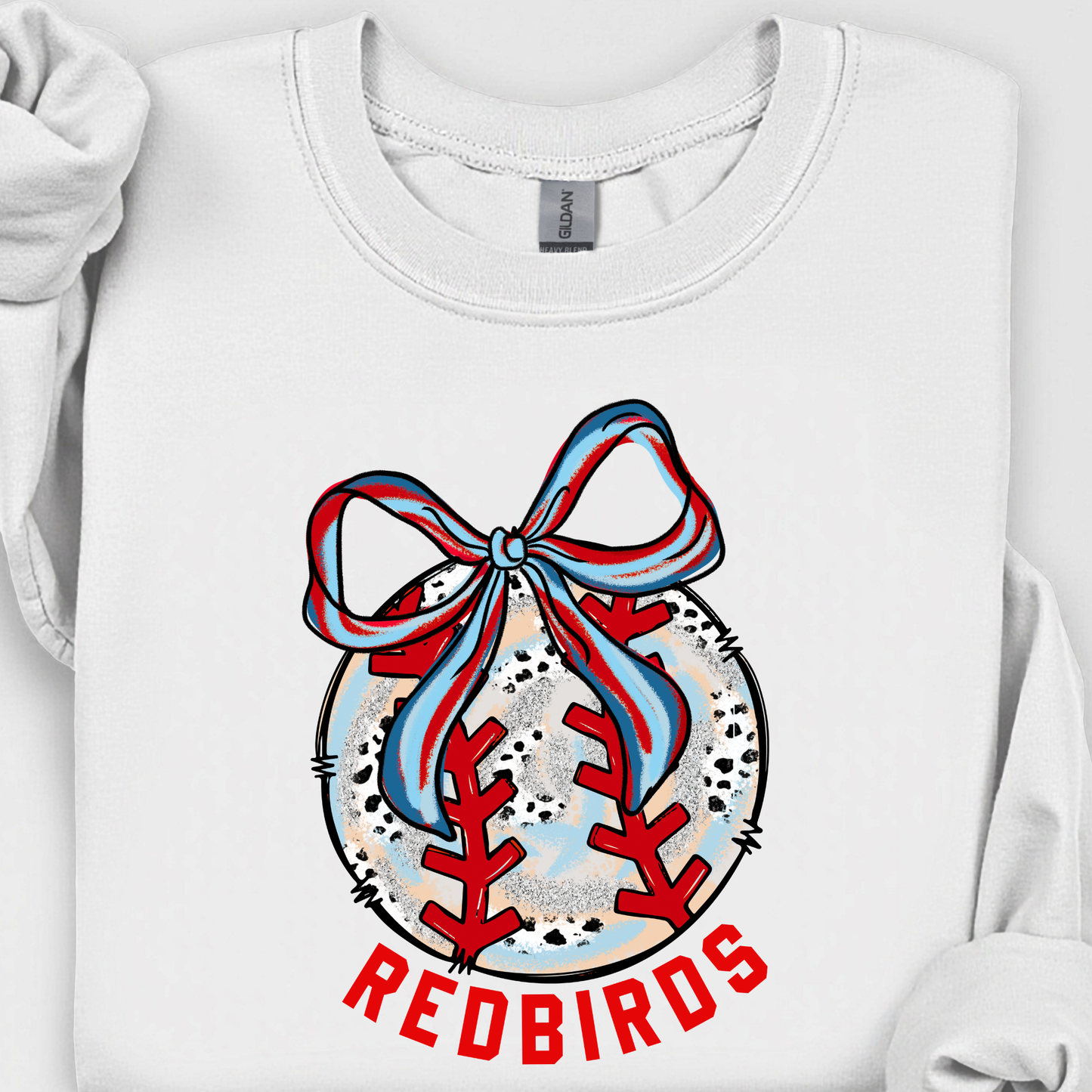Redbirds Ball Blue/White/Red Bow