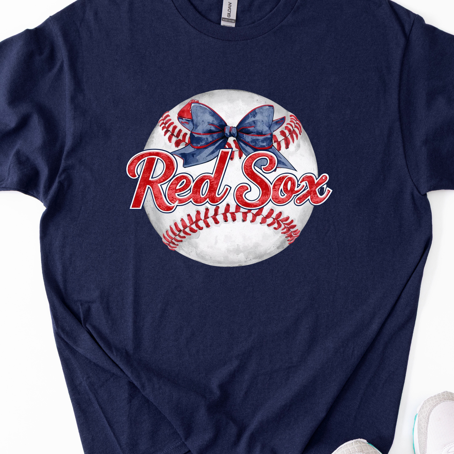 Red Sox Ball with Blue Bow