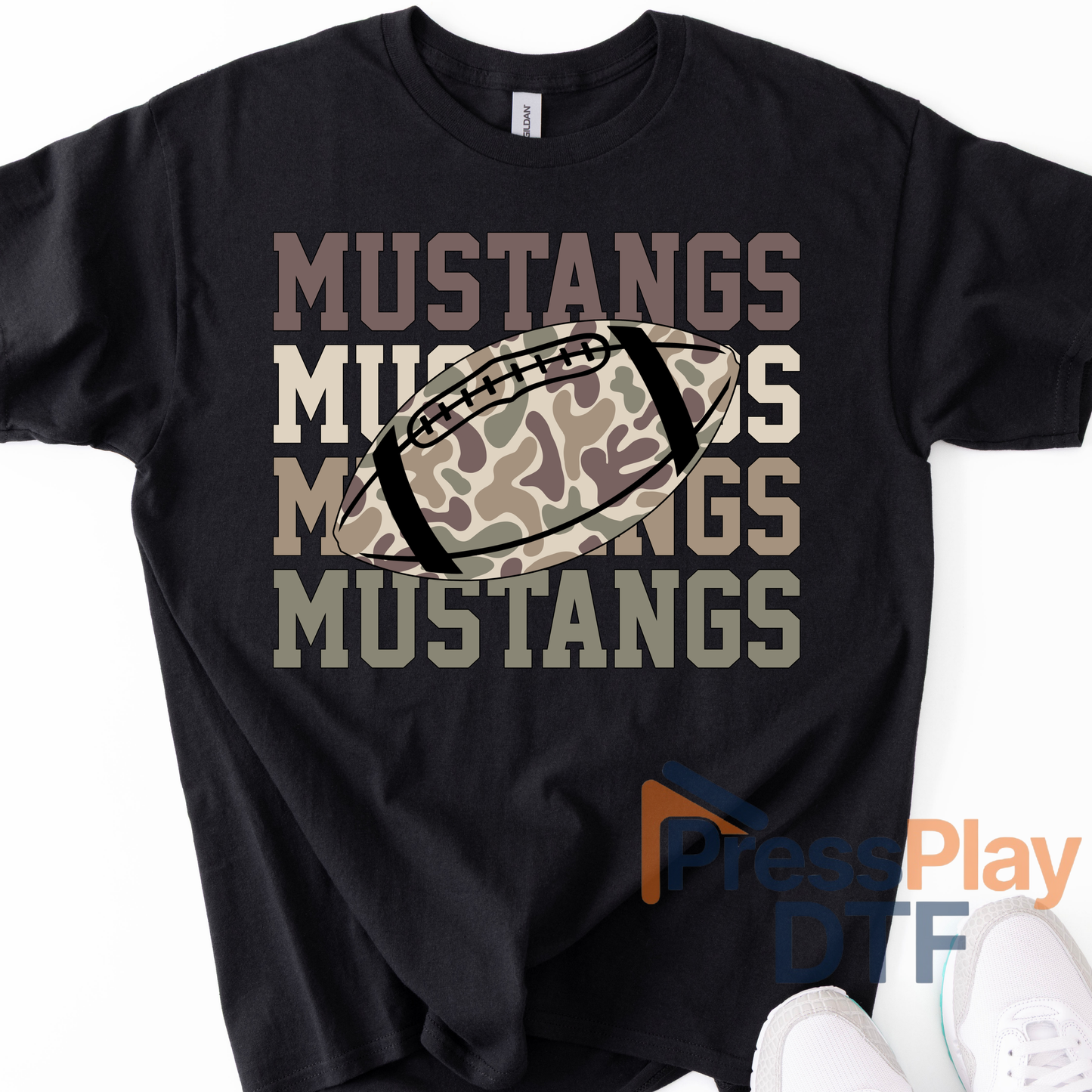 Mustangs Camo DTF Transfer