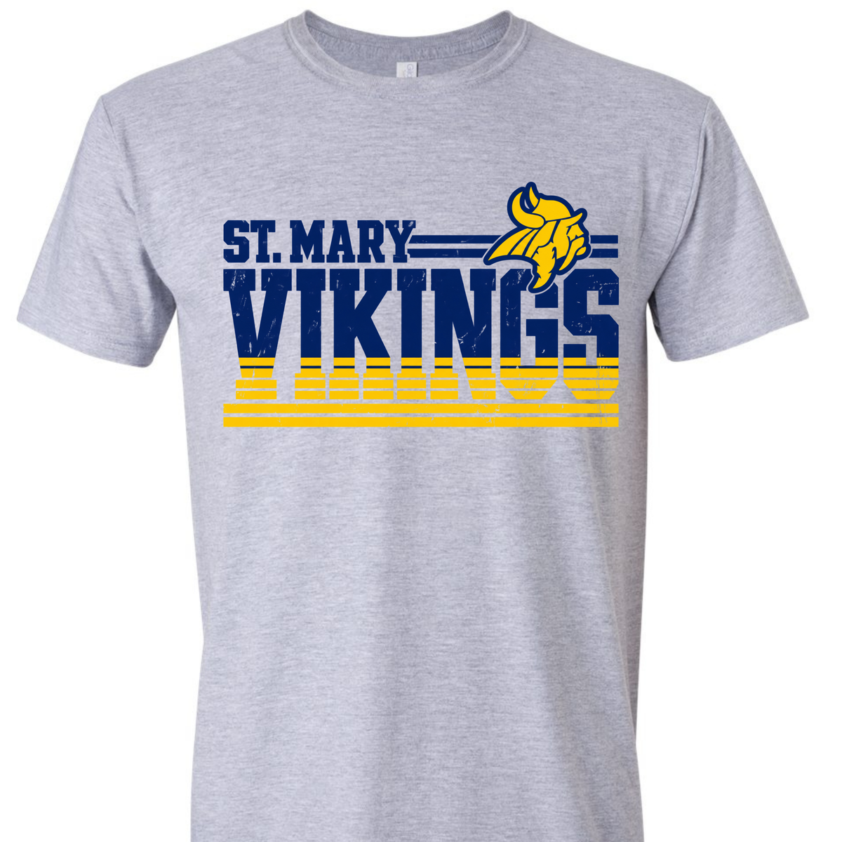 St. Mary Vikings Retro Stripes spirit wear design