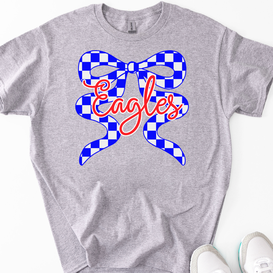 Eagles Checkered Bow