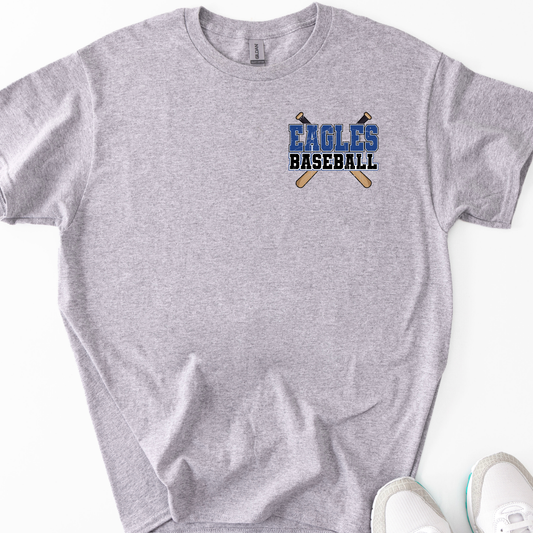 Eagles Baseball Crossing Bats Pocket