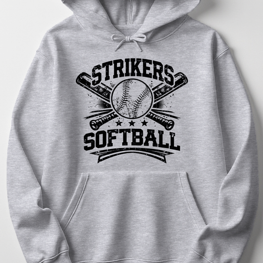Strikers Softball Crossing Bats Black