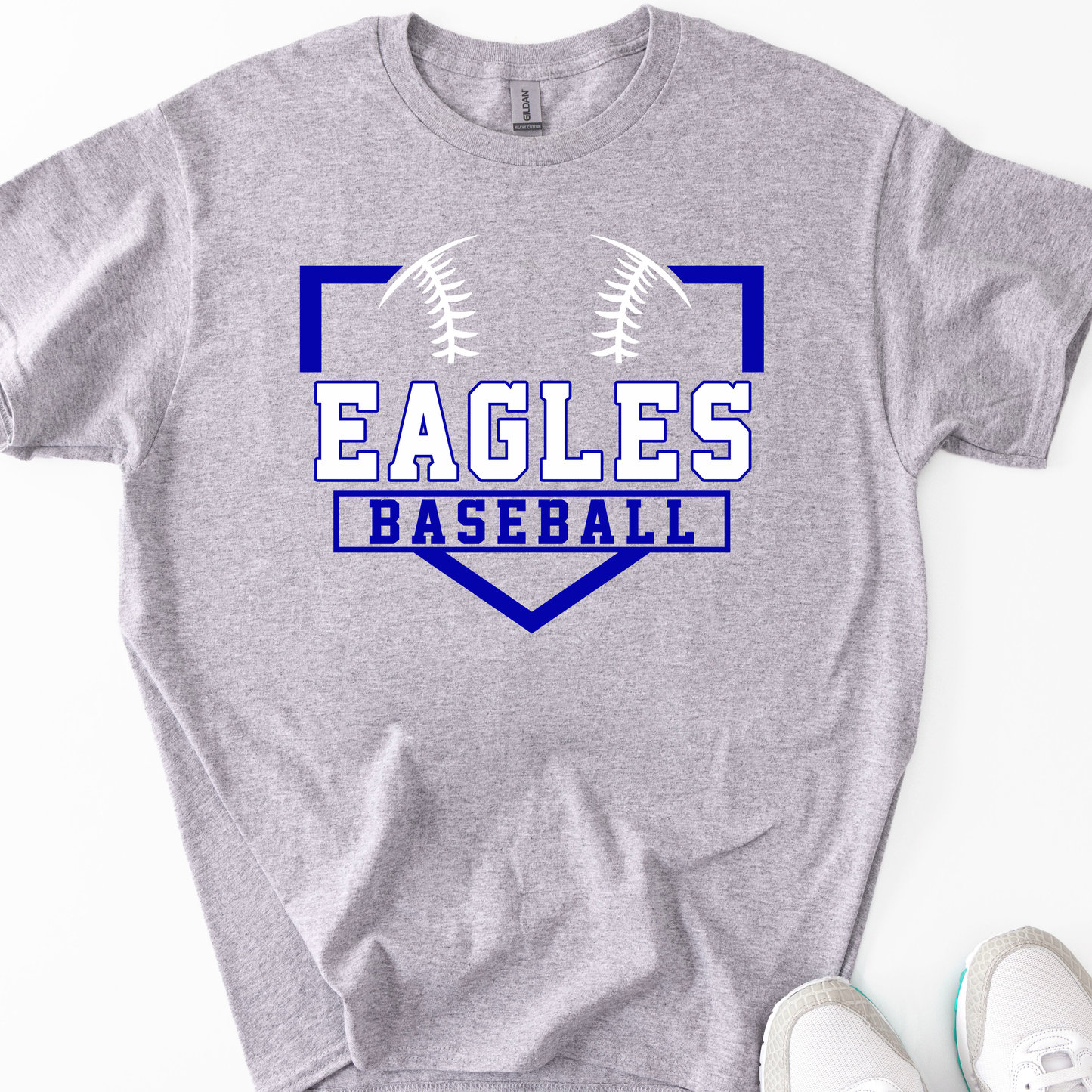 Eagles Baseball Plate Blue