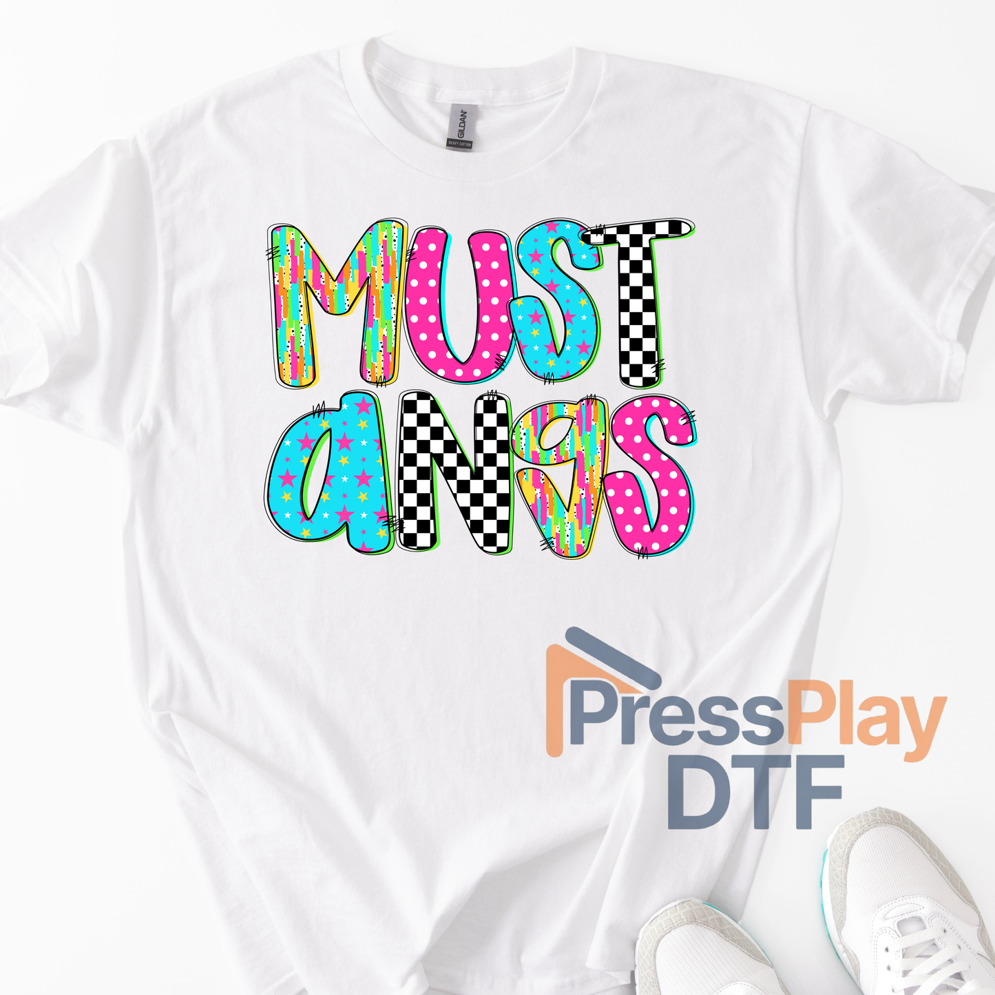 Mustangs Colorful DTF Transfer