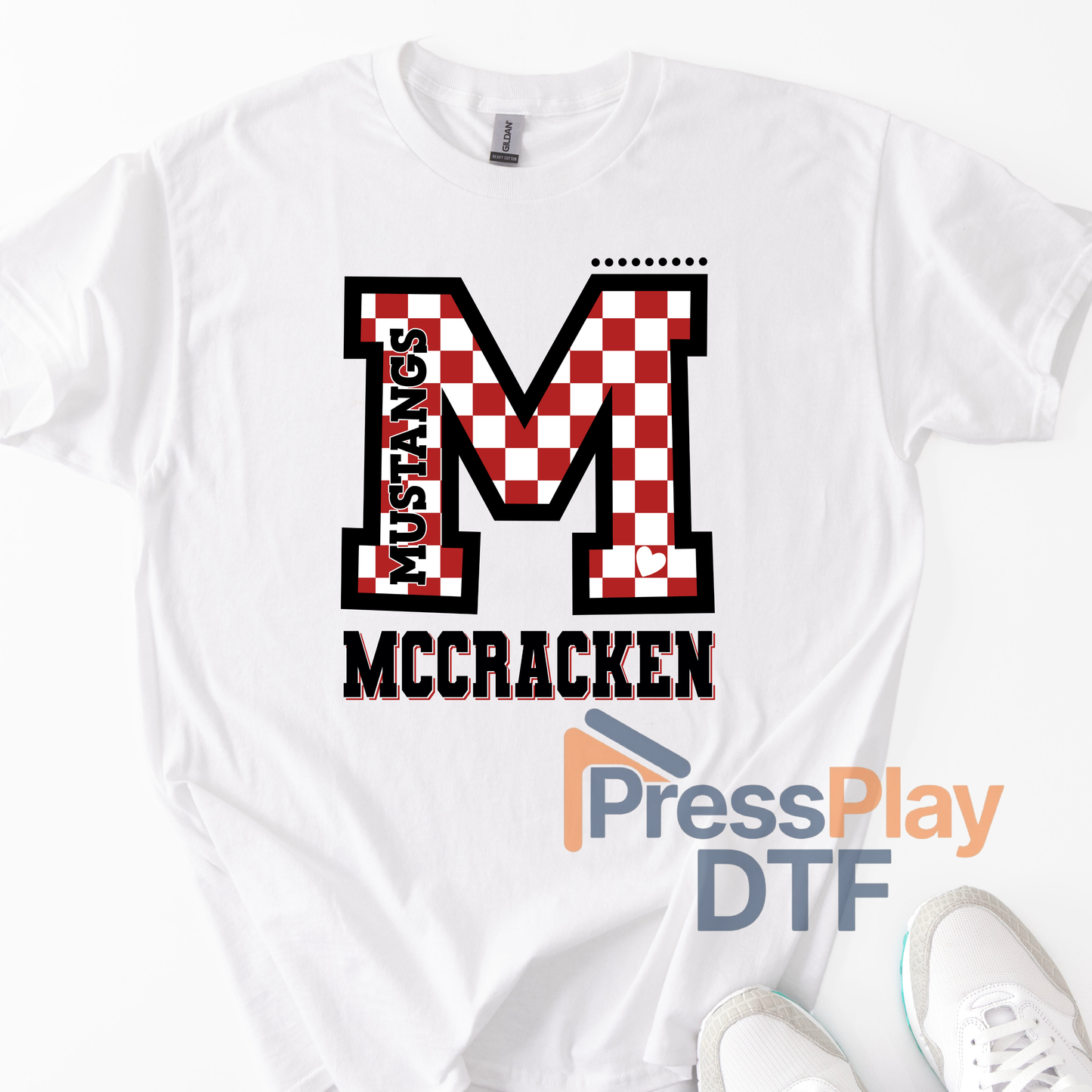 Mustangs Checkered DTF