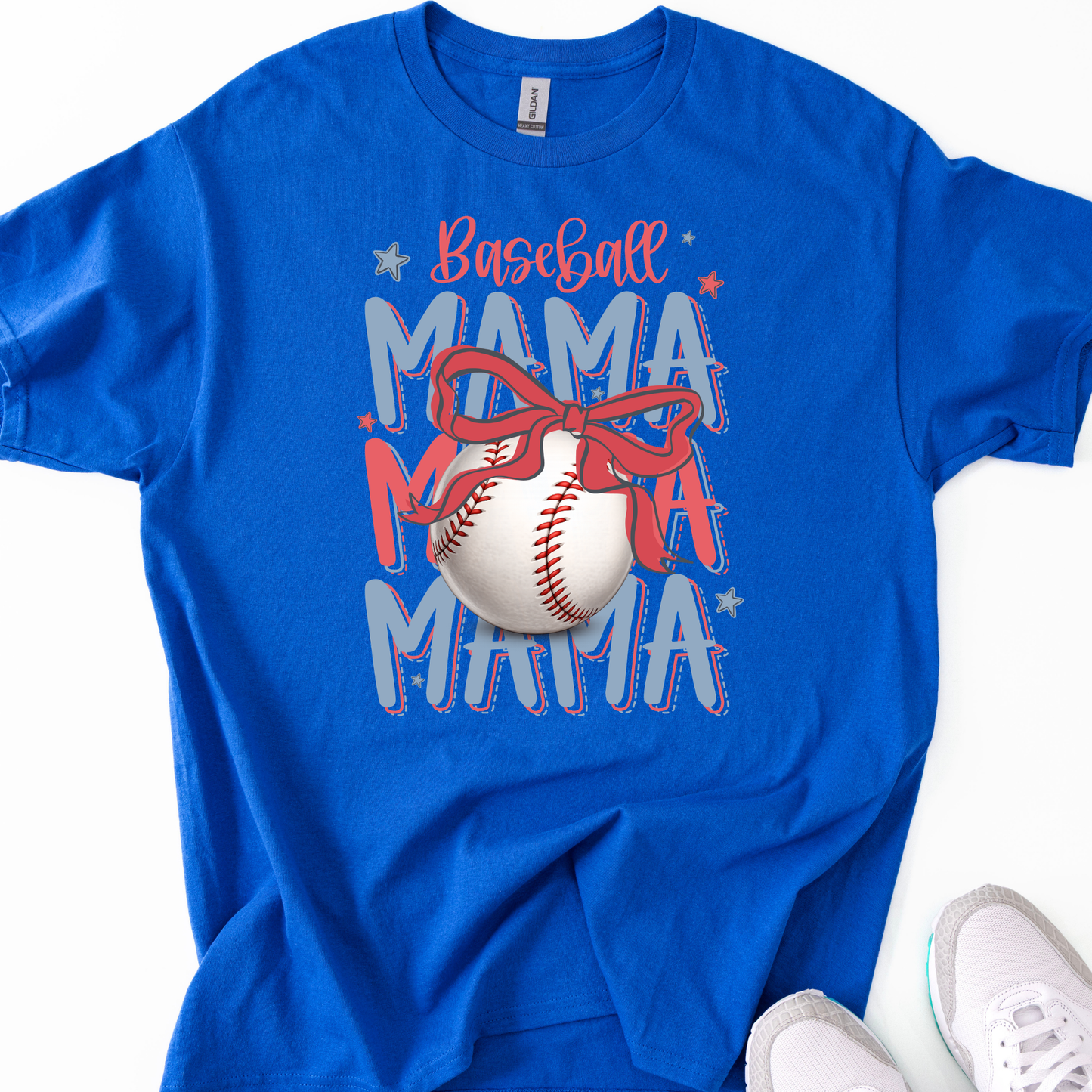Eagles Mama Baseball Red Bow