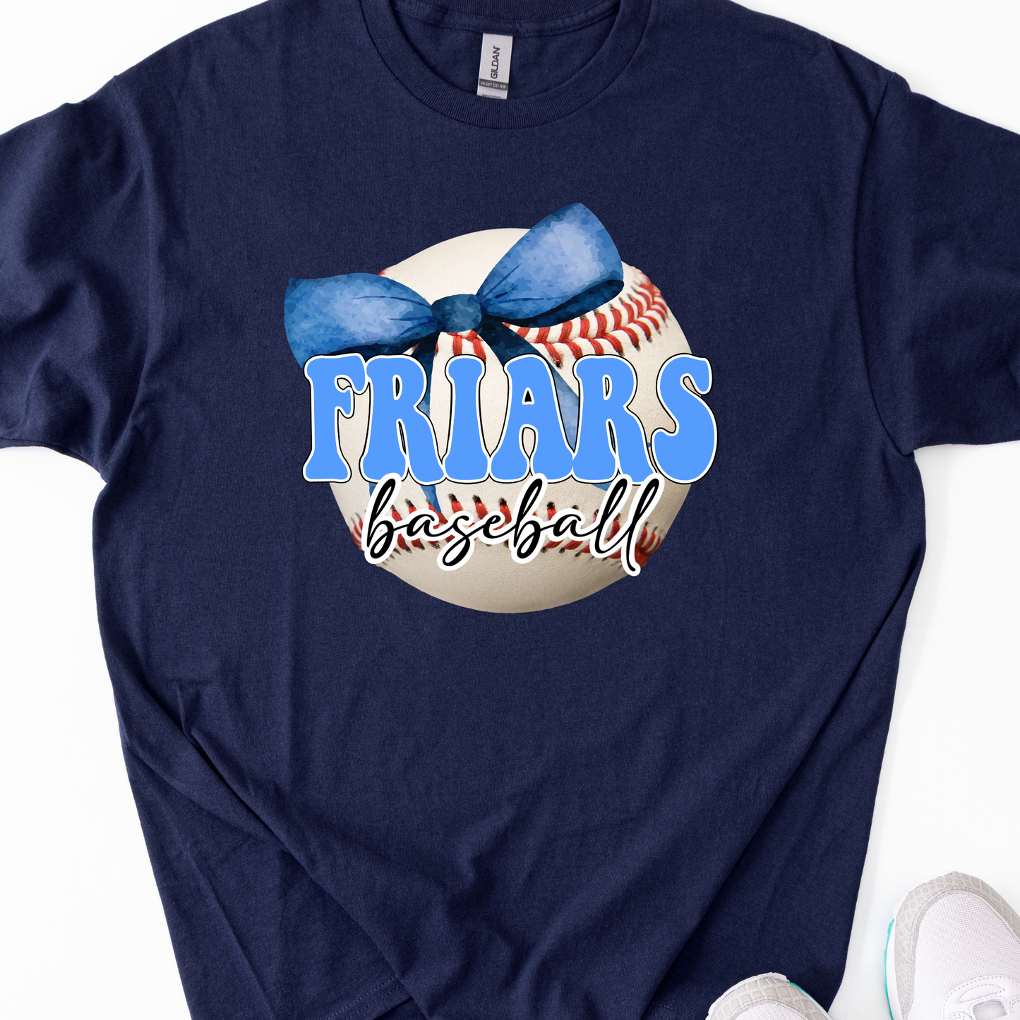 Friars Baseball Ball with Blue Bow