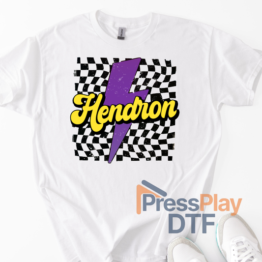 Hendron Checkered DTF Transfer