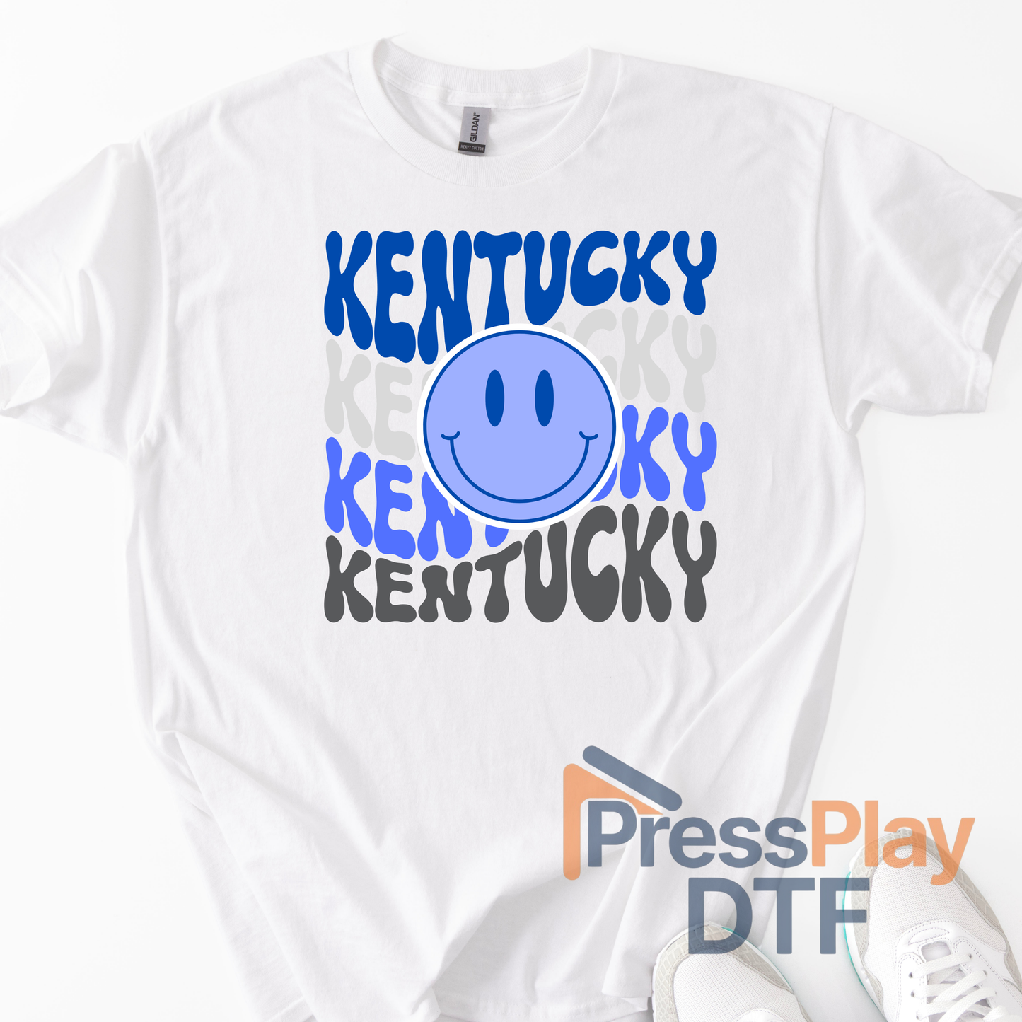 Kentucky Happy Face DTF Transfer