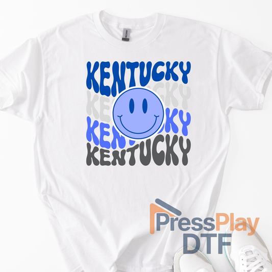 Kentucky Happy Face DTF Transfer