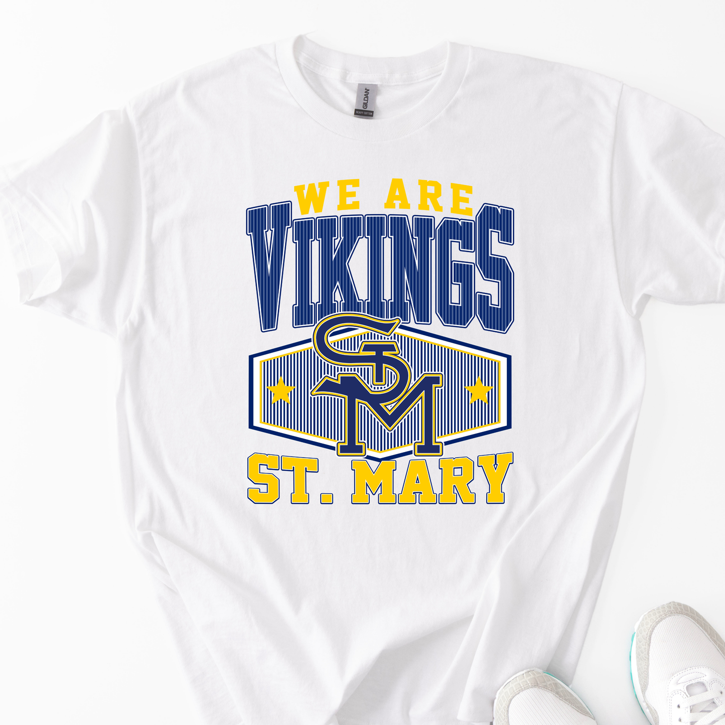 St. Mary We Are Vikings Badge