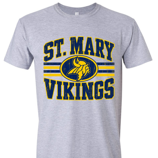 St. Mary Vikings Vintage Emblem spirit wear design