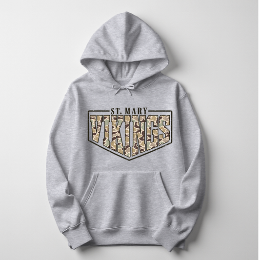 St. Mary Vikings Camo Shield spirit wear design